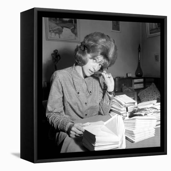 Sheila Responding to Her Letters-DR-Framed Premier Image Canvas