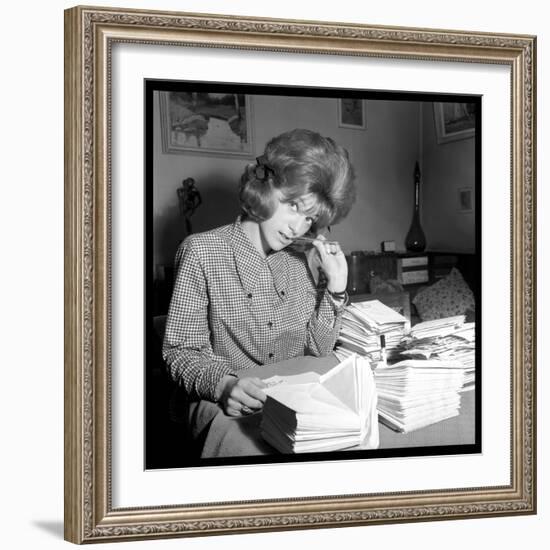 Sheila Responding to Her Letters-DR-Framed Photographic Print