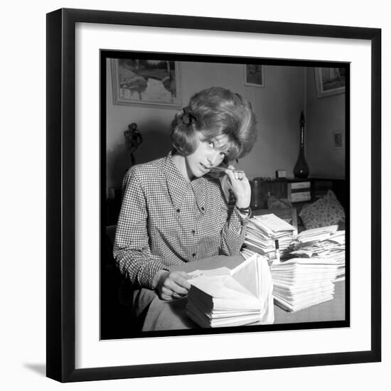 Sheila Responding to Her Letters-DR-Framed Photographic Print