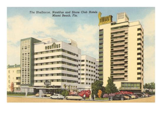 Shelborne Nautilus S Club Hotels Miami Beach Florida Art Shelborne Nautilus S Club Hotels Miami Beach Florida Art Print By