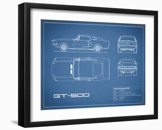 Shelby Mustang GT500-Blue-Mark Rogan-Framed Art Print