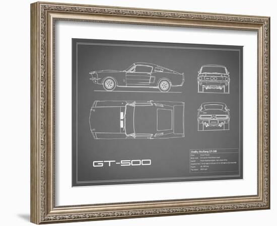 Shelby Mustang GT500-Grey-Mark Rogan-Framed Art Print