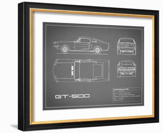 Shelby Mustang GT500-Grey-Mark Rogan-Framed Art Print