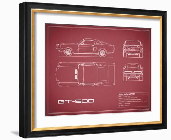 Shelby Mustang GT500-Maroon-Mark Rogan-Framed Art Print