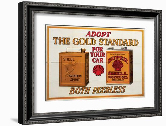 Shell-Adopt the Gold Standard-null-Framed Art Print