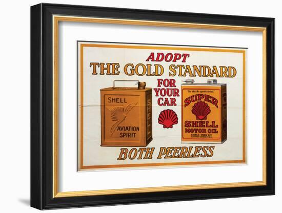 Shell-Adopt the Gold Standard-null-Framed Art Print