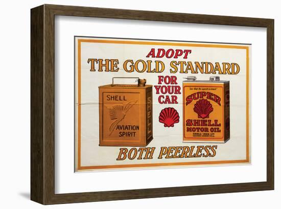 Shell-Adopt the Gold Standard-null-Framed Art Print