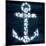 Shell Anchor Deep Blue-Jace Grey-Mounted Art Print