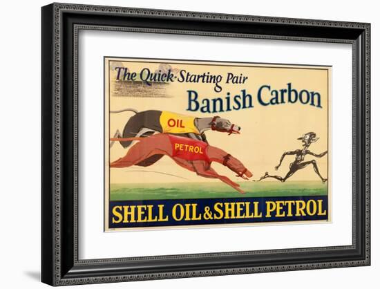 Shell Banish Carbon-null-Framed Art Print