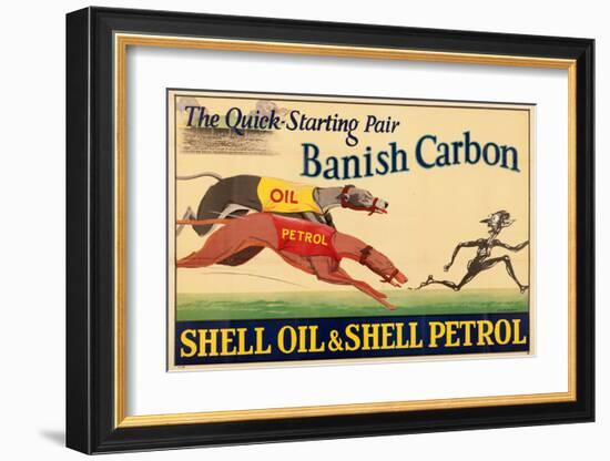 Shell Banish Carbon-null-Framed Art Print