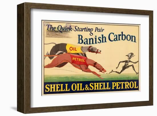 Shell Banish Carbon-null-Framed Art Print