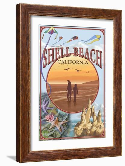 Shell Beach, California Views-Lantern Press-Framed Art Print