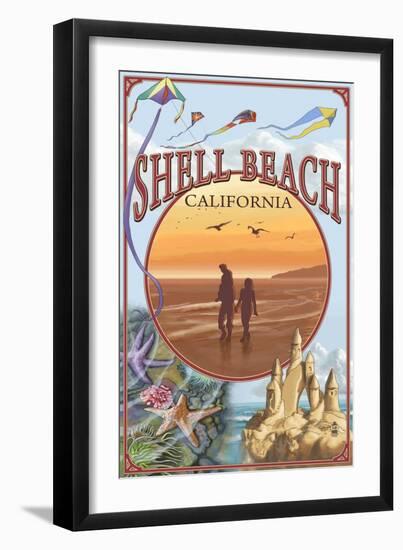 Shell Beach, California Views-Lantern Press-Framed Art Print