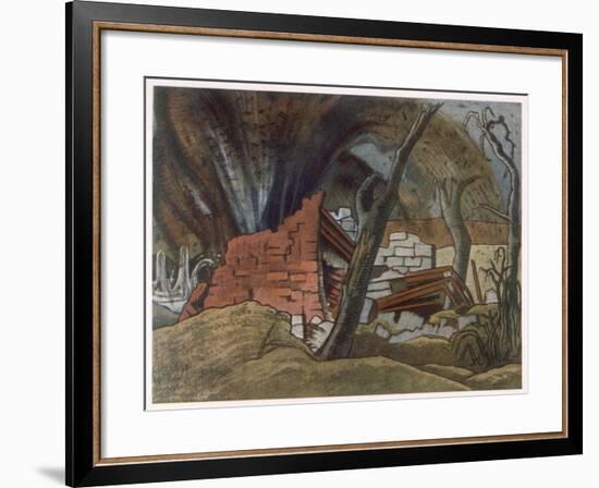 Shell Bursting, British Artists at the Front, Continuation of the Western Front, Nash, 1918-Paul Nash-Framed Giclee Print