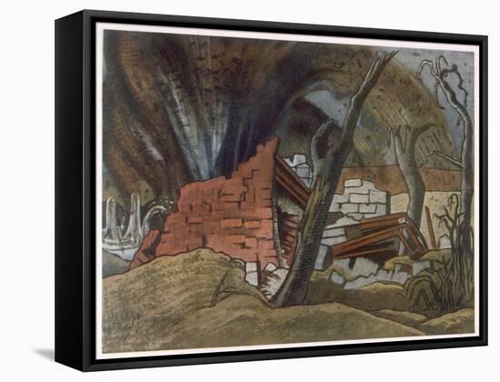 Shell Bursting, British Artists at the Front, Continuation of the Western Front, Nash, 1918-Paul Nash-Framed Premier Image Canvas