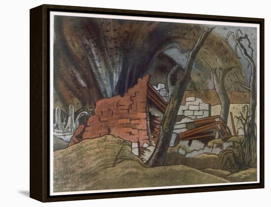 Shell Bursting, British Artists at the Front, Continuation of the Western Front, Nash, 1918-Paul Nash-Framed Premier Image Canvas