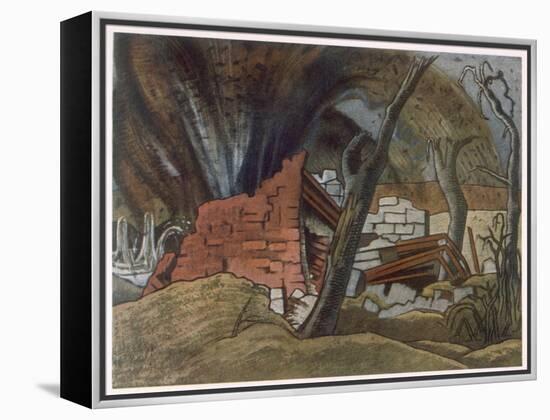 Shell Bursting, British Artists at the Front, Continuation of the Western Front, Nash, 1918-Paul Nash-Framed Premier Image Canvas