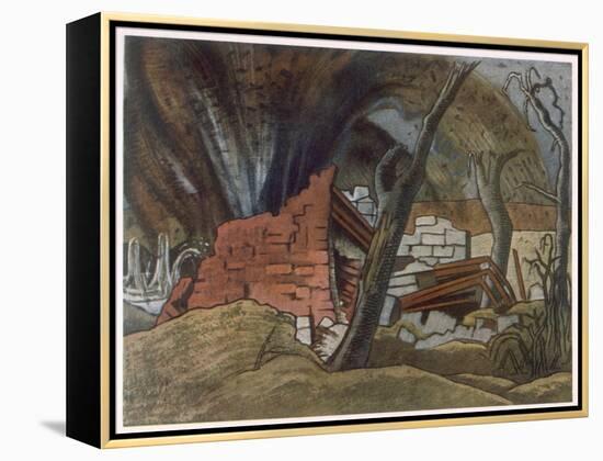 Shell Bursting, British Artists at the Front, Continuation of the Western Front, Nash, 1918-Paul Nash-Framed Premier Image Canvas