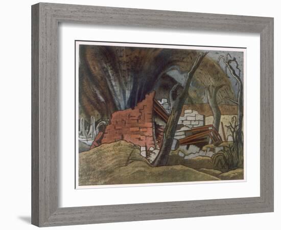 Shell Bursting, British Artists at the Front, Continuation of the Western Front, Nash, 1918-Paul Nash-Framed Giclee Print