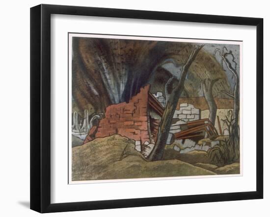 Shell Bursting, British Artists at the Front, Continuation of the Western Front, Nash, 1918-Paul Nash-Framed Giclee Print