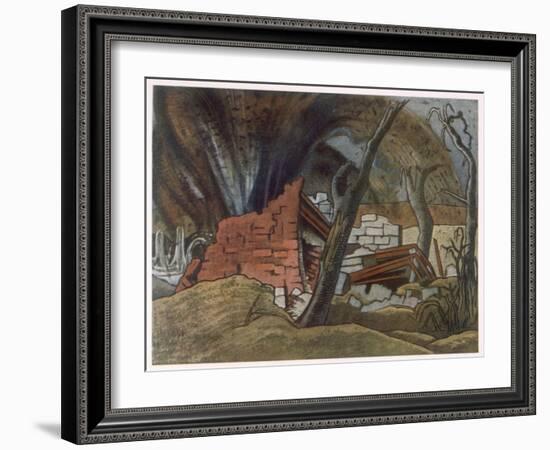 Shell Bursting, British Artists at the Front, Continuation of the Western Front, Nash, 1918-Paul Nash-Framed Giclee Print