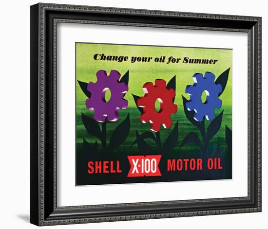 Shell Change Oil for Summer-null-Framed Art Print