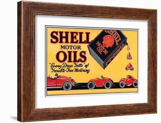 Shell Motor Oils-Every Drop-null-Framed Art Print