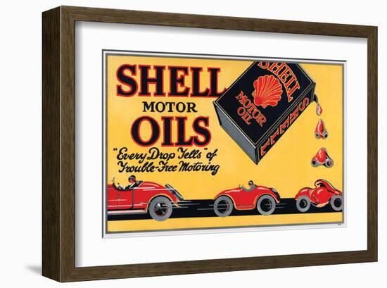 Shell Motor Oils-Every Drop-null-Framed Art Print