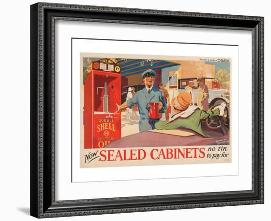 Shell Now Sealed Cabinets-null-Framed Art Print