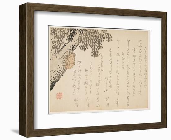 Shell of a Cicada, C.1848-53-Kangyoku-Framed Premium Giclee Print