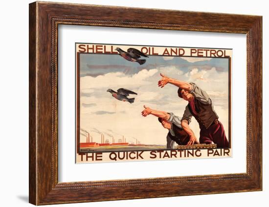 Shell Oil and Petrol Pigeons-null-Framed Art Print