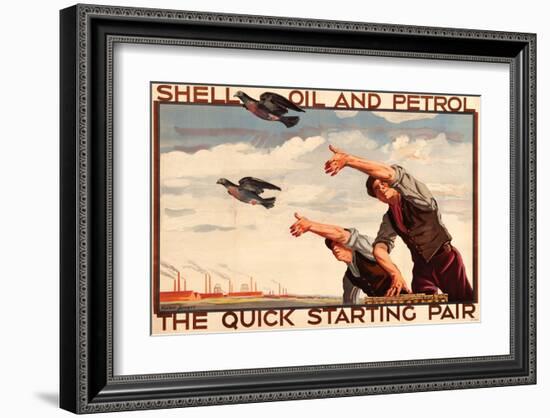 Shell Oil and Petrol Pigeons-null-Framed Art Print