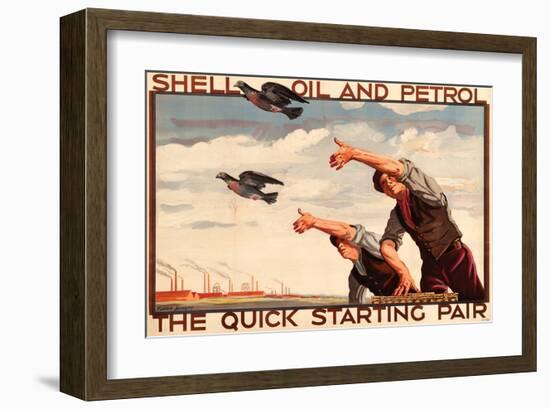 Shell Oil and Petrol Pigeons-null-Framed Art Print