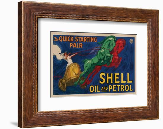 Shell Oil and Petrol-null-Framed Art Print