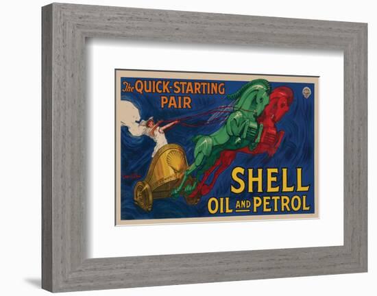 Shell Oil and Petrol-null-Framed Art Print