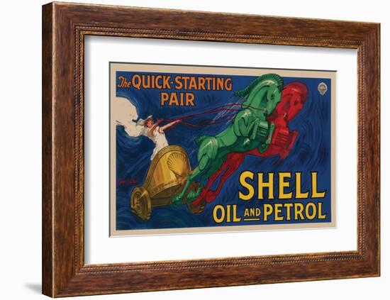 Shell Oil and Petrol-null-Framed Art Print