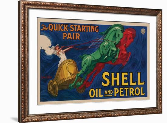 Shell Oil and Petrol-null-Framed Art Print