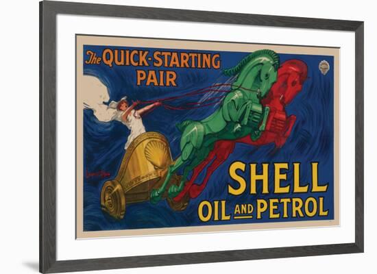 Shell Oil and Petrol-null-Framed Art Print