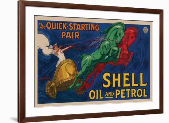 Shell Oil and Petrol-null-Framed Art Print