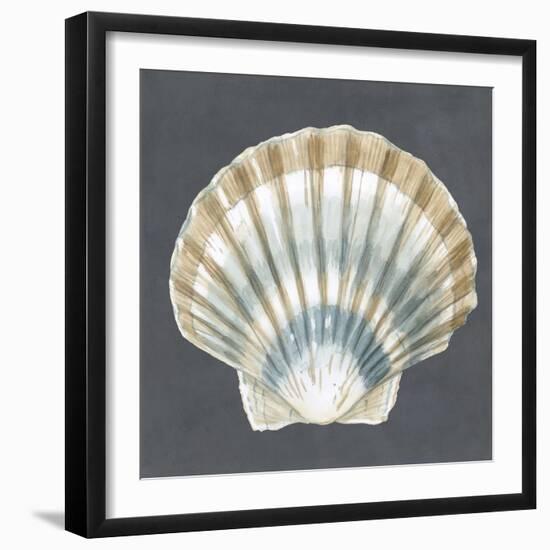 Shell on Slate III-Megan Meagher-Framed Art Print