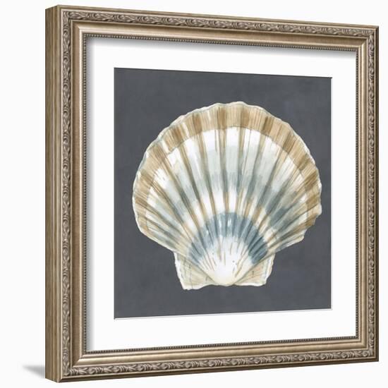 Shell on Slate III-Megan Meagher-Framed Art Print