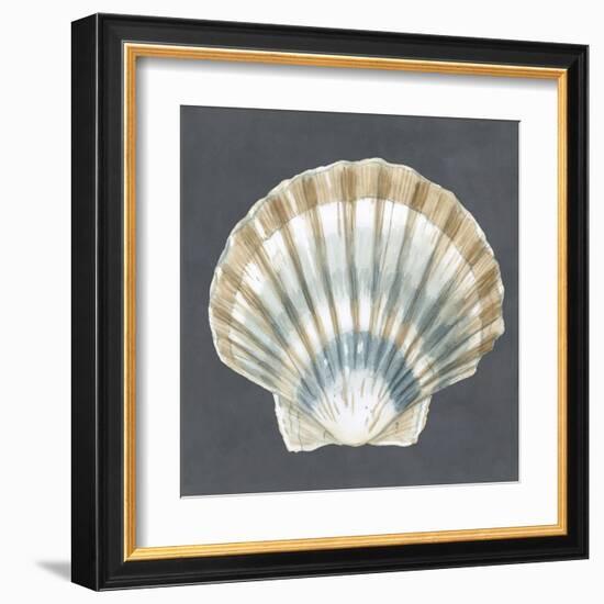 Shell on Slate III-Megan Meagher-Framed Art Print