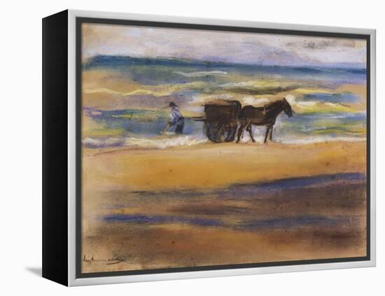 Shell Seekers on the Beach-Max Liebermann-Framed Premier Image Canvas