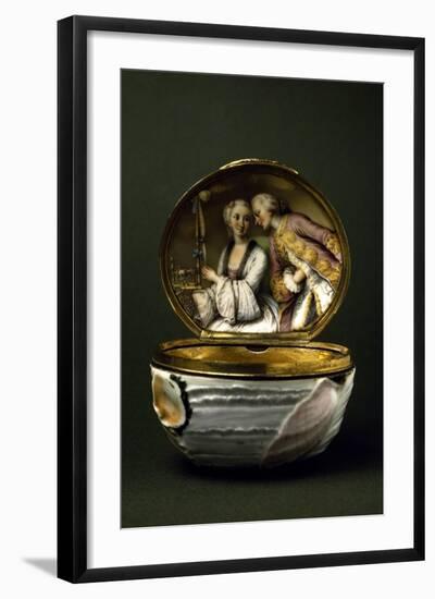 Shell-Shaped Snuffbox, 1750, Porcelain, Capodimonte Factory in Naples, Italy-null-Framed Giclee Print