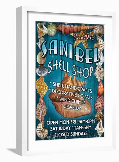 Shell Shop - Sanibel, Florida-Lantern Press-Framed Art Print