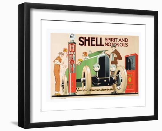 Shell Spirit and Motor Oils-null-Framed Art Print