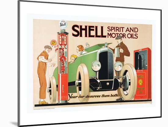 Shell Spirit and Motor Oils-null-Mounted Art Print