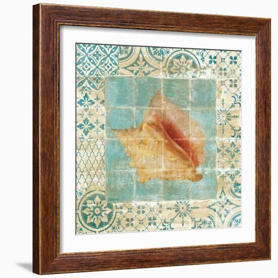 Shell Tiles IV Blue-Danhui Nai-Framed Art Print