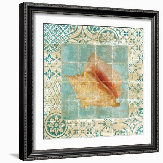 Shell Tiles IV Blue-Danhui Nai-Framed Art Print