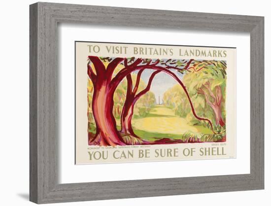 Shell Visit Britain Wiltshire-null-Framed Art Print